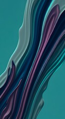 Poster - Abstract teal blue purple background Dynamic flowing fluid waves curves