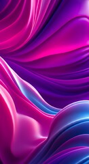 Poster - Dynamic abstract background flowing purple pink blue gradient waves.