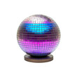 © THTA - Iridescent Disco Ball on Stand - Colorful Mirrored Sphere for Party Decoration