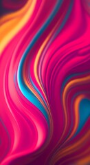 Poster - Vibrant colorful abstract background dynamic fluid waves swirl texture design