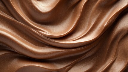 Poster - Capture the essence of mocha mousse with a rich, silky texture flowing gracefully in undulating waves. This inviting hue evokes warmth and indulgence, Mocha Mousse