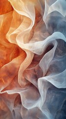 Aufkleber - Vibrant layers of orange and blue undulate in a mesmerizing display within Antelope Canyon, capturing the fluid beauty of natural formations during midday light