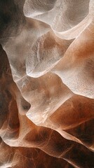 Poster - Intricate patterns emerge from the Mocha Mousse rock formations, showcasing a blend of warm hues and soft textures that evoke a sense of wonder. Nature's artistry unfolds in every curve and contour