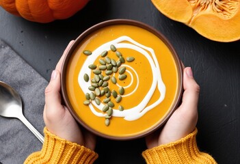 Wall Mural - pumpkin pie with pumpkin