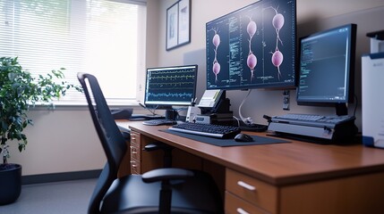 Poster - Innovative ENT research laboratory showcasing a virtual twin model of the neck mapping and visualizing swollen lymph nodes caused by infections