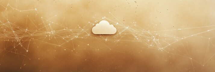 Aufkleber - Simple cloud icon represents cloud computing and digital storage solutions, providing space for further text or information. Generative AI