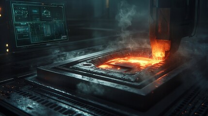 Poster - molten steel poured into molds with virtual twin interface tracking material and cooling rates in a 