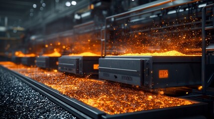 Poster - automated conveyor system transporting molten steel with virtual twin tracking real time weight and 