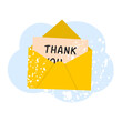 © Ela - Thank You Letter in Yellow Envelope