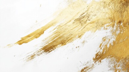 Poster - Dynamic golden brushstrokes abstract artwork art studio digital painting contemporary close-up creative expression