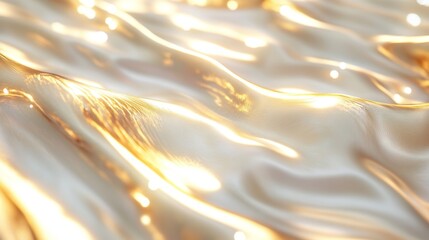 Poster - Captivating golden waves abstract water surface visual art studio setting close-up view fluid motion concept for seo impact