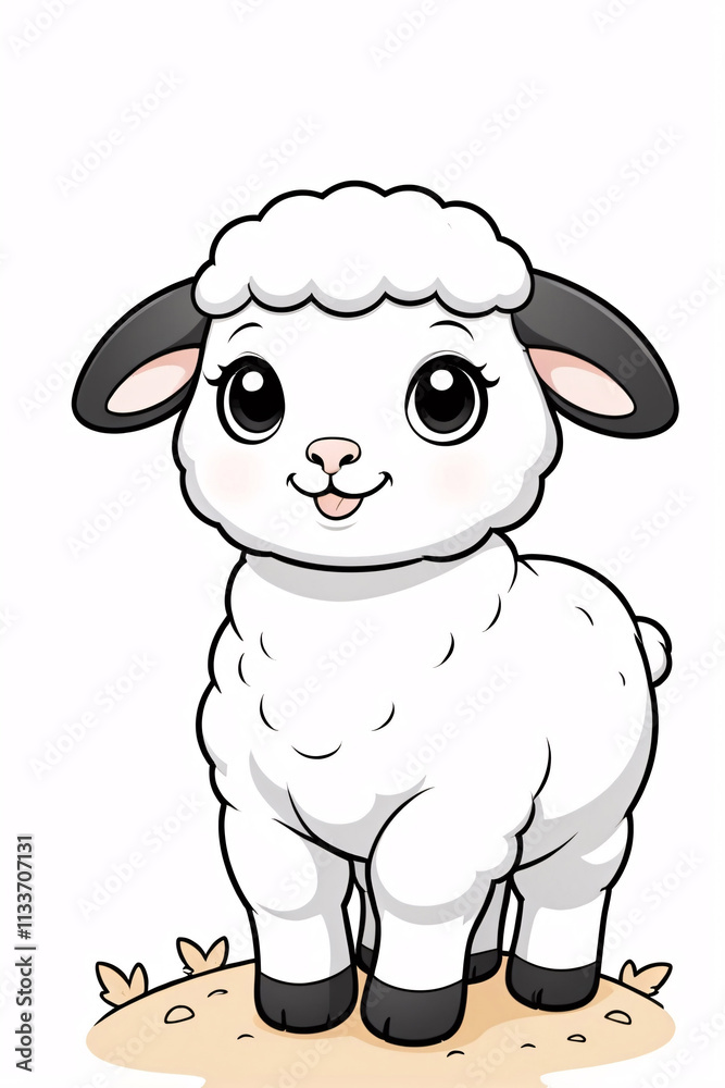 Creative Baby Sheep Line Art Coloring Pages for Children and Young ...
