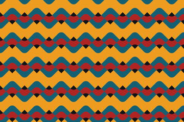 Fototapete - abstract geometric pattern background, abstract square pattern, abstract wave, with vintage colors
