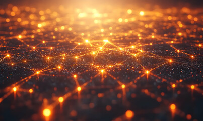 Poster - A digital landscape of interconnected nodes and glowing lines representing data flow.