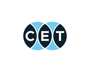 CET Logo design vector template. CET