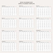 © ryanbagoez - Desk calendar 2025 template with simple planner layout. Perfect for office, business, and personal use. vector illustration