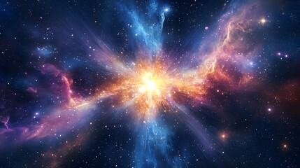 Wall Mural - Cosmic Explosion Nebula Stellar Burst In Deep Space
