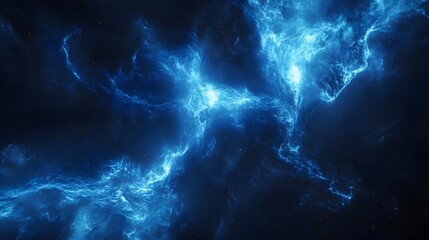 Wall Mural - Celestial Nebula Cosmic Blue Energy Swirls