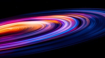 Wall Mural - Abstract swirling cosmic nebula vibrant colors