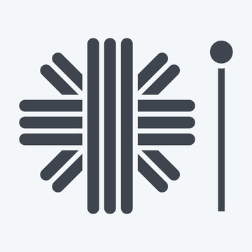 Icon Fence. related to Fabric symbol. glyph style. simple design editable