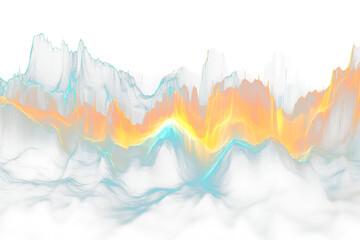 Poster - Abstract landscape with vibrant, flowing colors and textures.