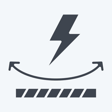 Icon Anti Static. related to Fabric symbol. glyph style. simple design editable