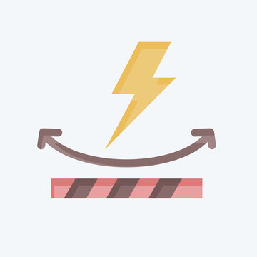 Icon Anti Static. related to Fabric symbol. flat style. simple design editable