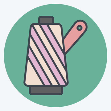 Icon Fabric Roll. related to Fabric symbol. color mate style. simple design editable