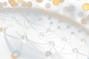 Poster - Abstract network connection spheres.