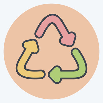 Icon Eco Friendly. related to Fabric symbol. color mate style. simple design editable