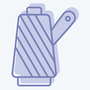 Icon Fabric Roll. related to Fabric symbol. two tone style. simple design editable