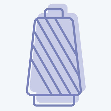 Icon Thread. related to Fabric symbol. two tone style. simple design editable