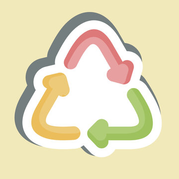 Sticker Eco Friendly. related to Fabric symbol. simple design editable