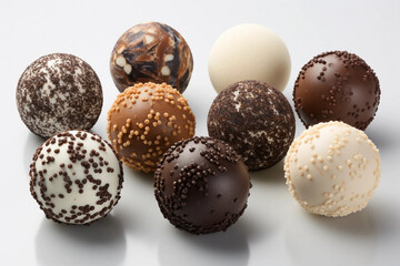 Sticker - Assortment of Chocolate Balls with a Single Standout