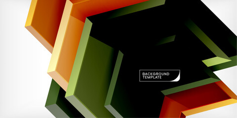 Poster - Vector 3d arrow techno design template