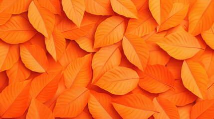  Gathering of orange leaf textures nature scene digital art vibrant environment close-up view aesthetic concepts for graphic design and nature lovers