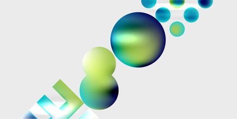 Poster - Circles and triangles modern art. Vector Illustration For Wallpaper, Banner, Background, Card, Book Illustration, landing page