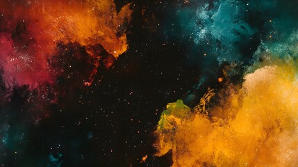 Wall Mural - Cosmic Nebula Colorful Cloudscape Stellar Dust