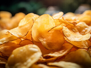 Sticker - close-up Delicious Potato Chips 