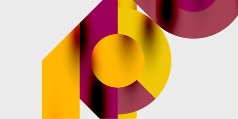 Aufkleber - Vibrant abstract background circles with smooth gradients, creating a dynamic and modern design. Ideal for creative, tech, or contemporary-themed projects