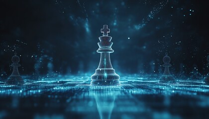 Leinwandbilder - A powerful white chess king