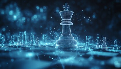 Leinwandbilder - A powerful white chess king