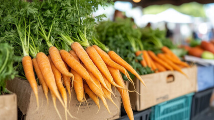 close-up view of ripe carrots growing in a garden, symbolizing nature’s abundance, growth, and nourishment, representing the connection between earth and human sustenance