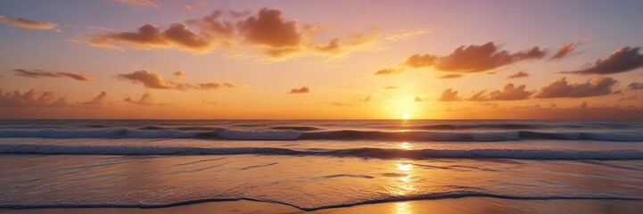 Sticker - The warm golden light of a sunset over the ocean at Berawa beach Canggu Bali, ocean, bali