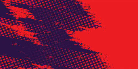 Poster - Halftone on blue background. Vector dots glitter or halftone glitter pattern texture Pop Art Style Background. vector grunge arts red grunge