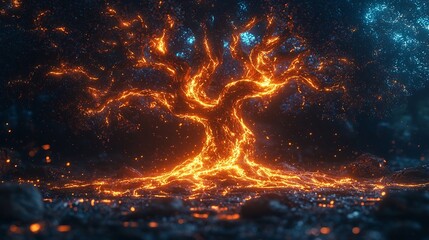 Poster - Electrifying Arboreal Essence The Flow of Energy through Nature s Interconnected Systems