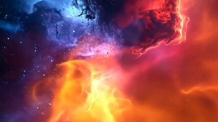 Wall Mural - a vibrant space filled with stars and clouds, creating a captivating and mesmerizing view, a splash 