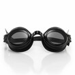 © nsit0108 - Black swimming goggles are shown on a white reflective surface, ready for a swim