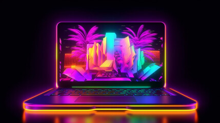 Poster - An abstract, vibrant data visualization representing complex data in bright colors and patterns  Legal advice online concept with a layer of notary services and business law themes, showcasing profess