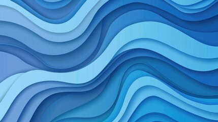 Leinwandbilder - Blue wave background vector presentation design with blue waves and lines on a dark blue background. Abstract technology and digital concept background for a business card, poster or banner template